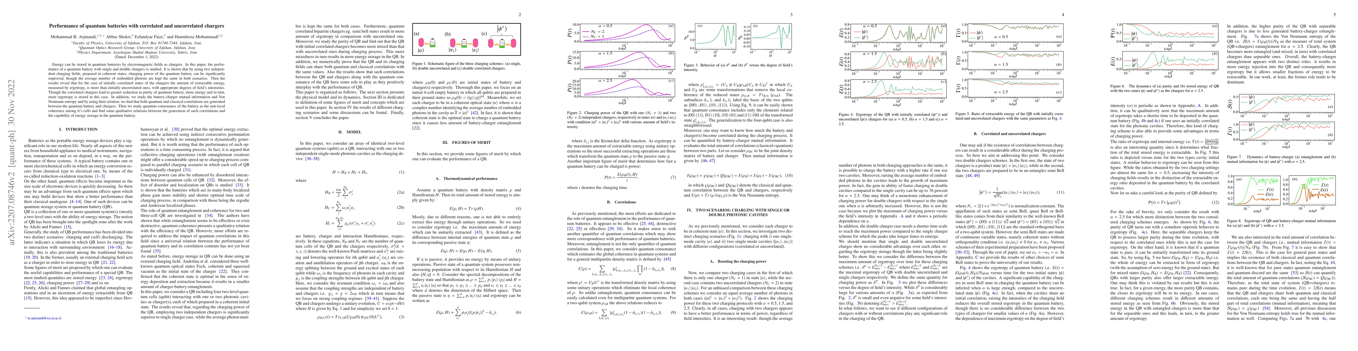 Thumbnail for Performance of quantum batteries with correlated and uncorrelated
  chargers