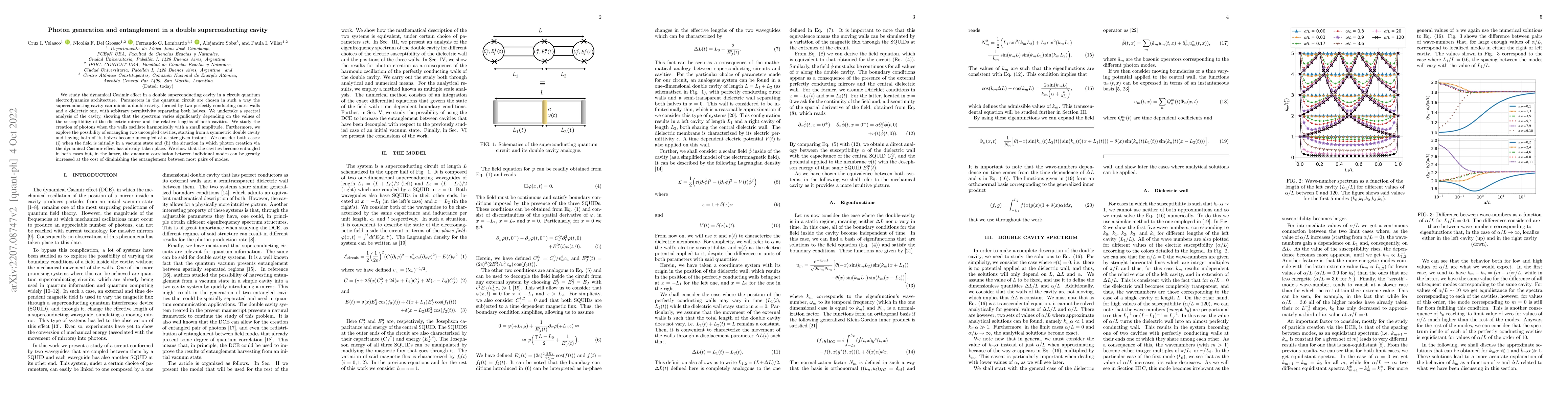 Thumbnail for Photon generation and entanglement in a double superconducting cavity