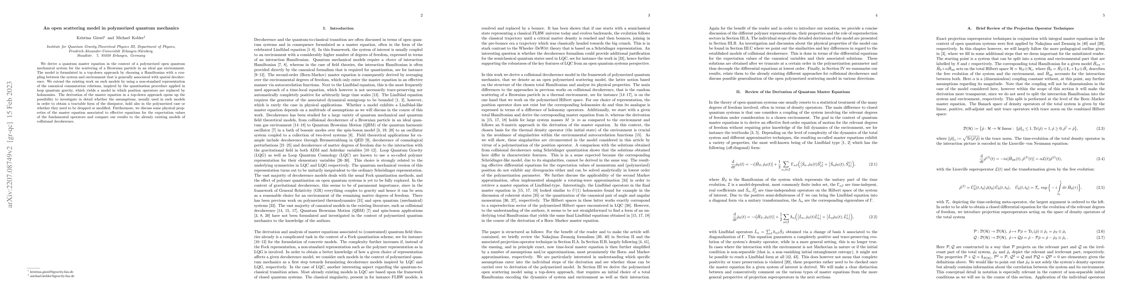 Thumbnail for An open scattering model in polymerized quantum mechanics
