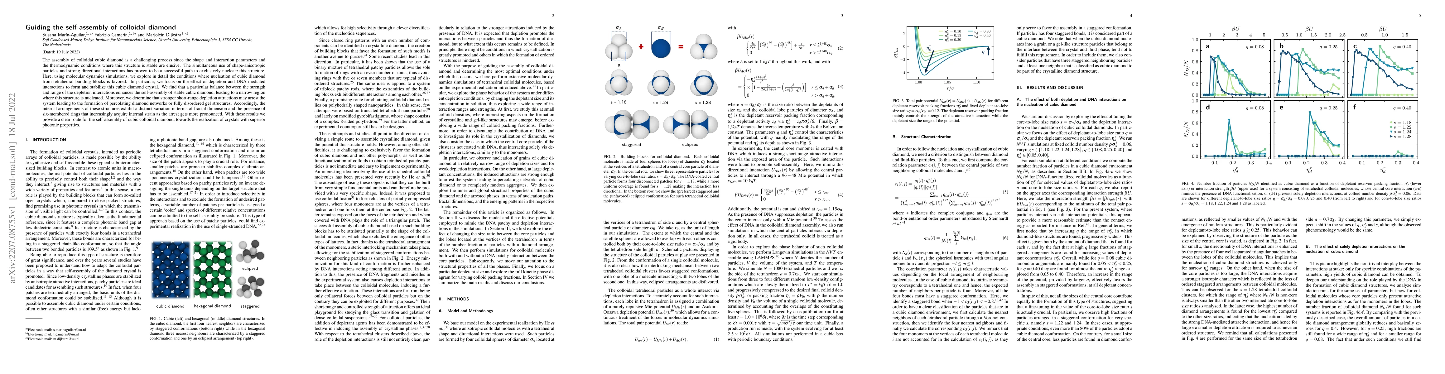 Thumbnail for Guiding the self-assembly of colloidal diamond