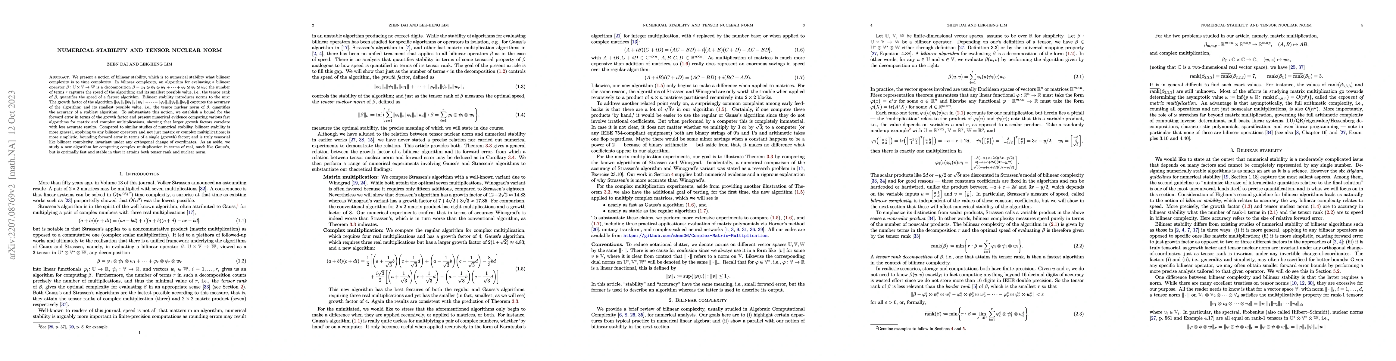 Thumbnail for Numerical stability and tensor nuclear norm
