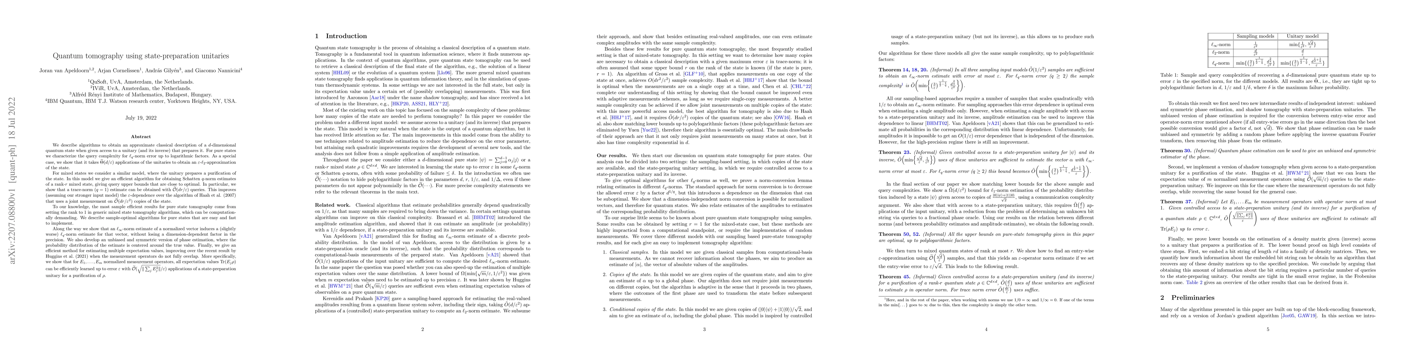 Thumbnail for Quantum tomography using state-preparation unitaries