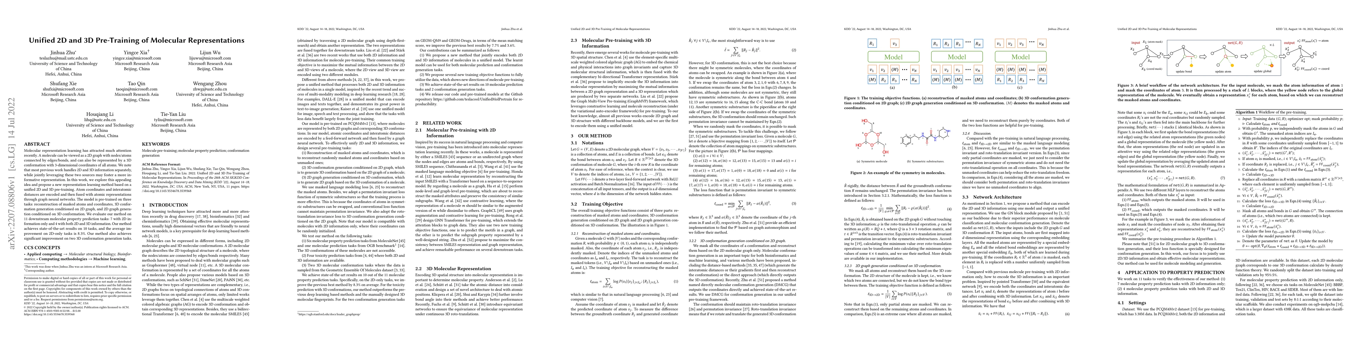 Thumbnail for Unified 2D and 3D Pre-Training of Molecular Representations