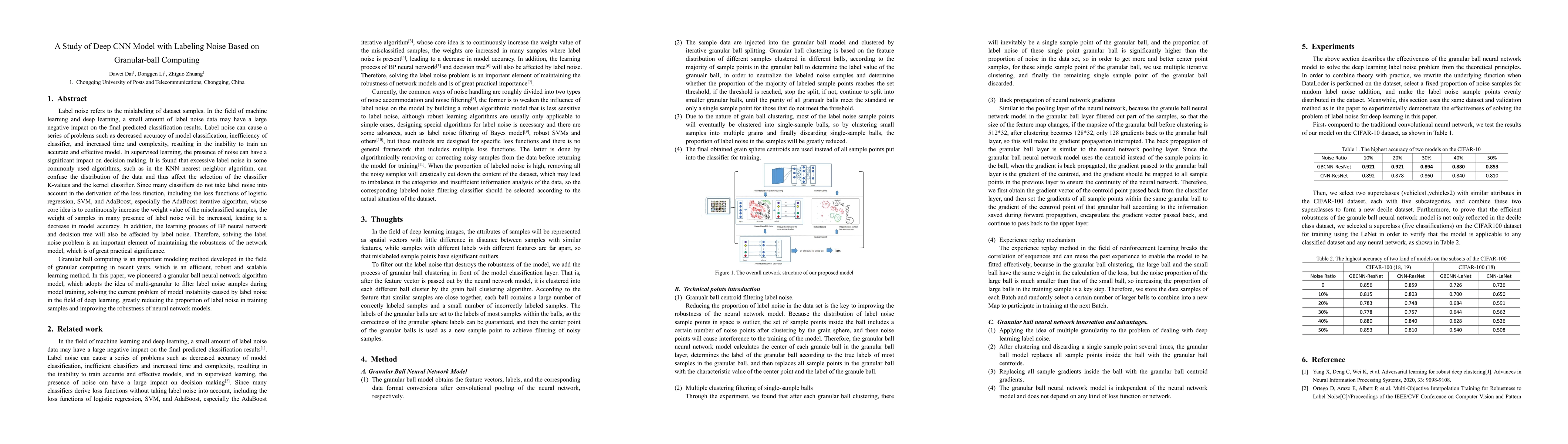 Thumbnail for A Study of Deep CNN Model with Labeling Noise Based on Granular-ball
  Computing