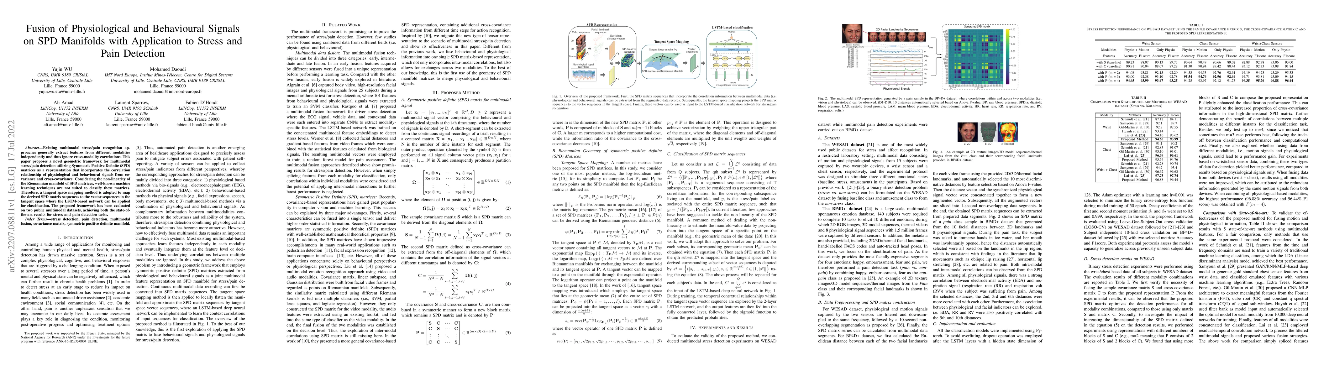 Thumbnail for Fusion of Physiological and Behavioural Signals on SPD Manifolds with
  Application to Stress and Pain Detection