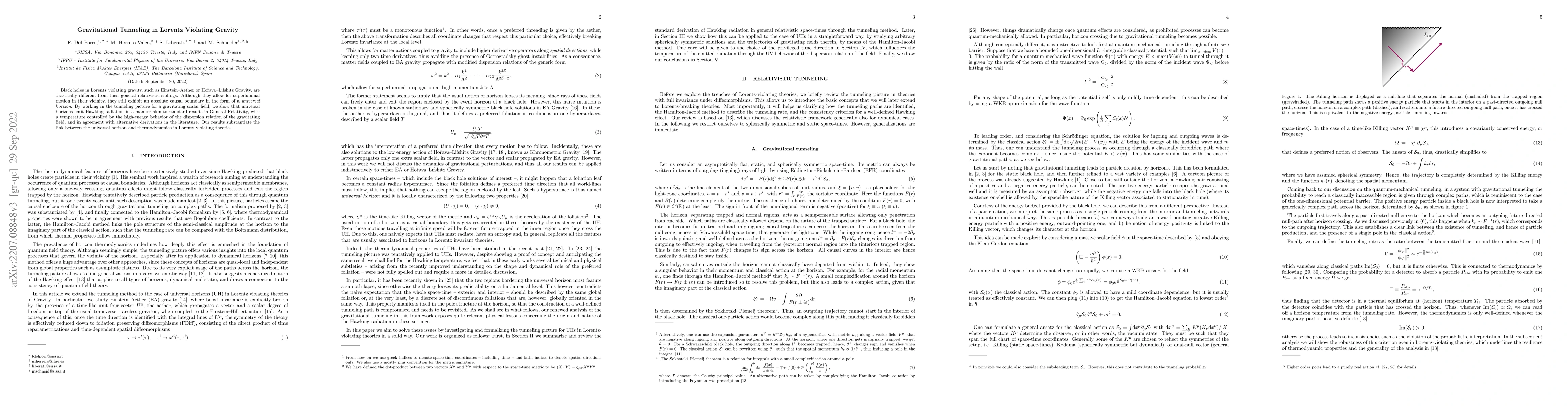 Thumbnail for Gravitational Tunneling in Lorentz Violating Gravity