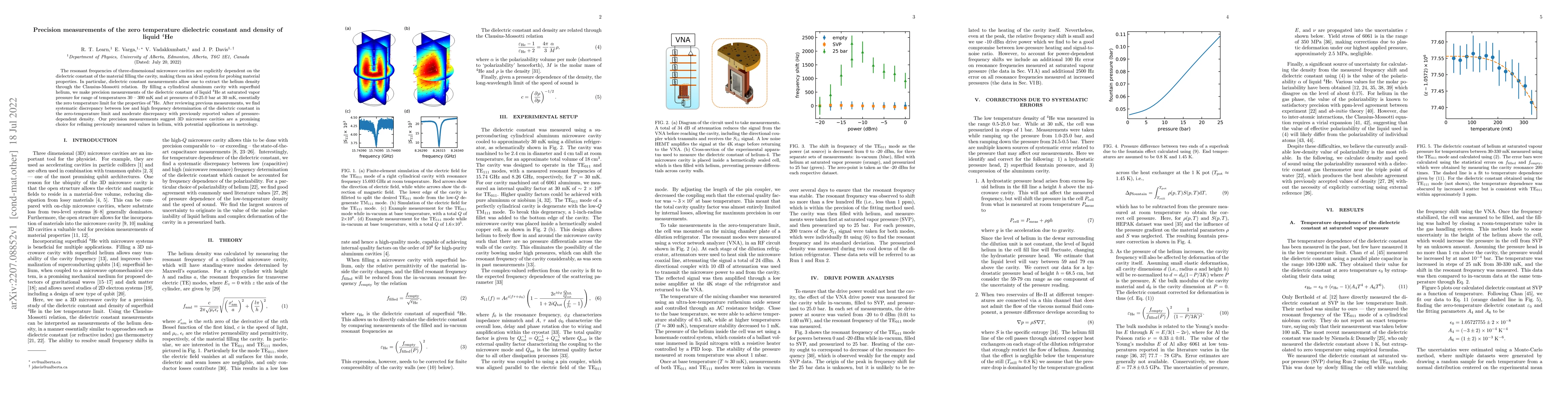 Thumbnail for Precision measurements of the zero temperature dielectric constant and
  density of liquid $^4$He
