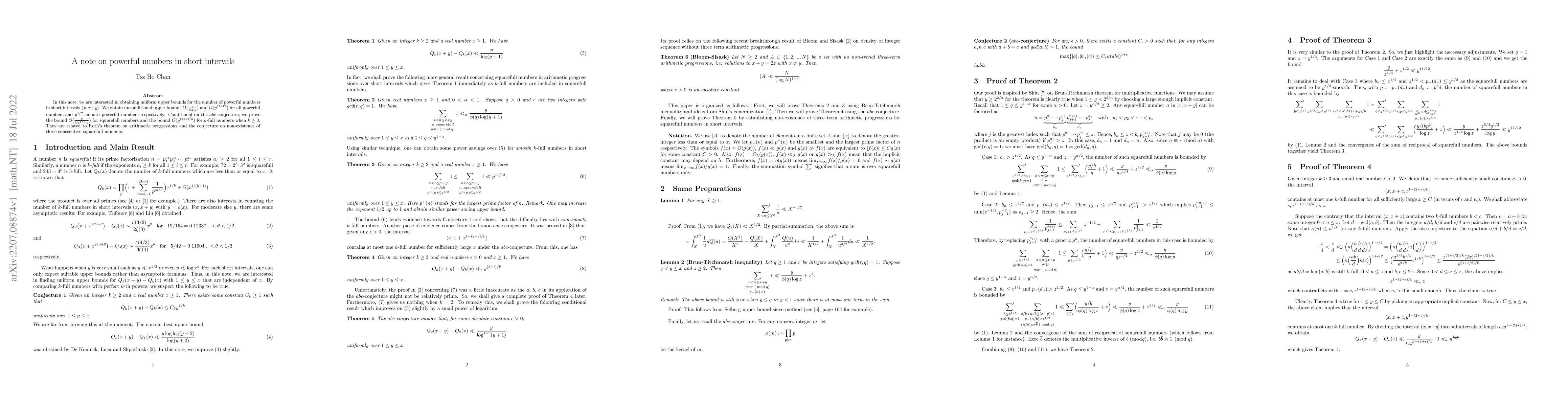 Thumbnail for A note on powerful numbers in short intervals