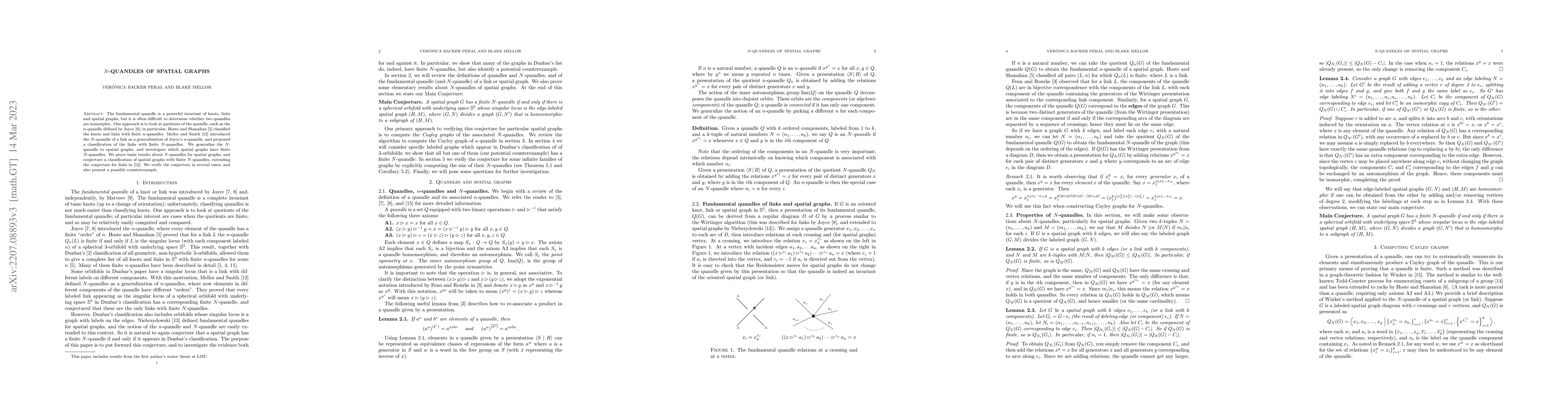 Thumbnail for $N$-quandles of spatial graphs