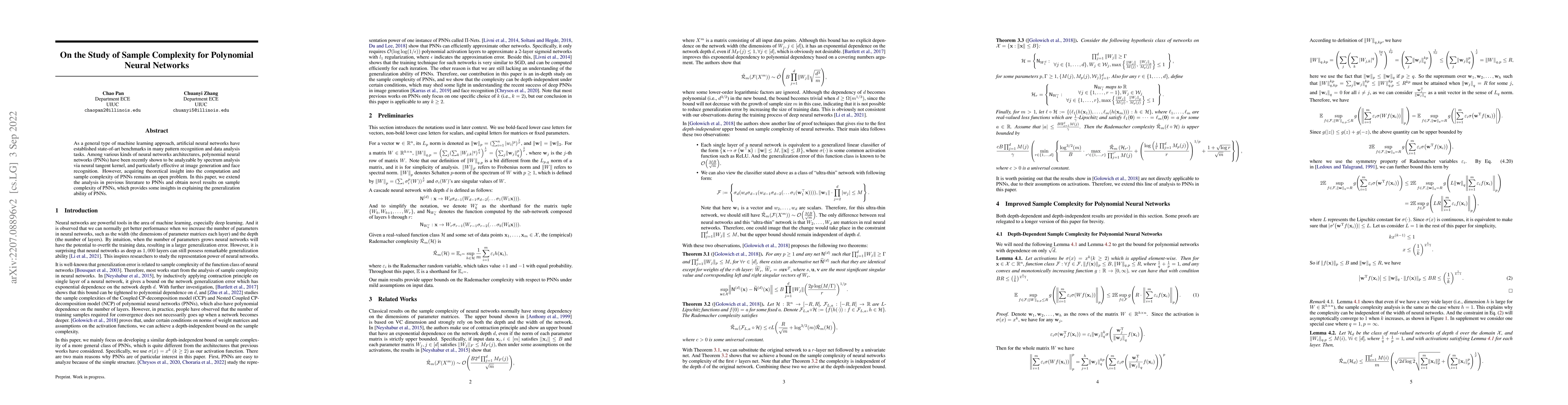 Thumbnail for On the Study of Sample Complexity for Polynomial Neural Networks