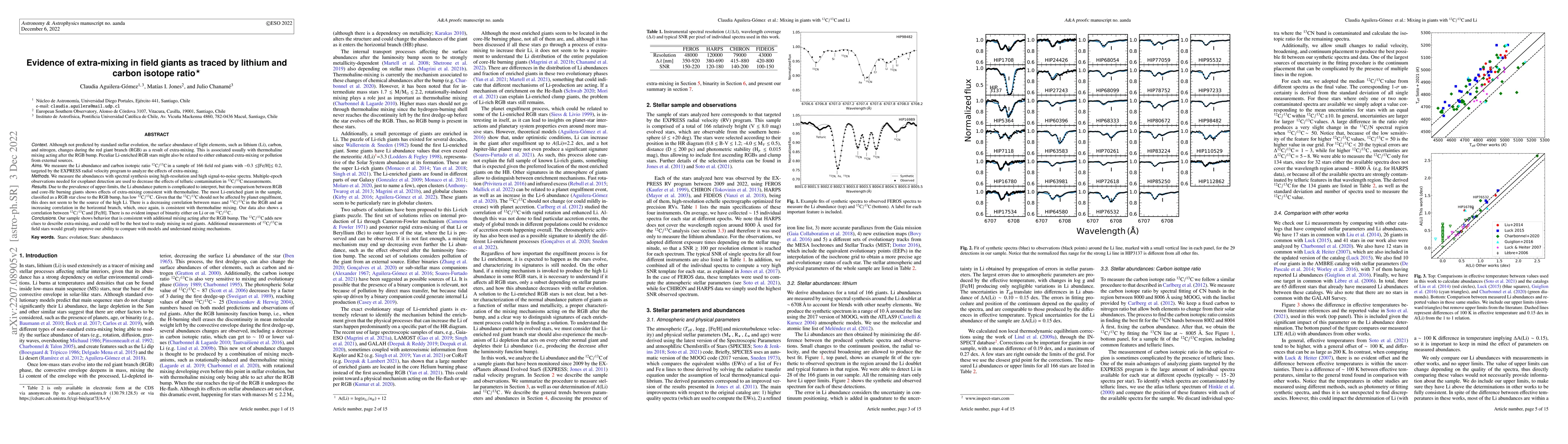 Thumbnail for Evidence of extra-mixing in field giants as traced by lithium and carbon
  isotope ratio