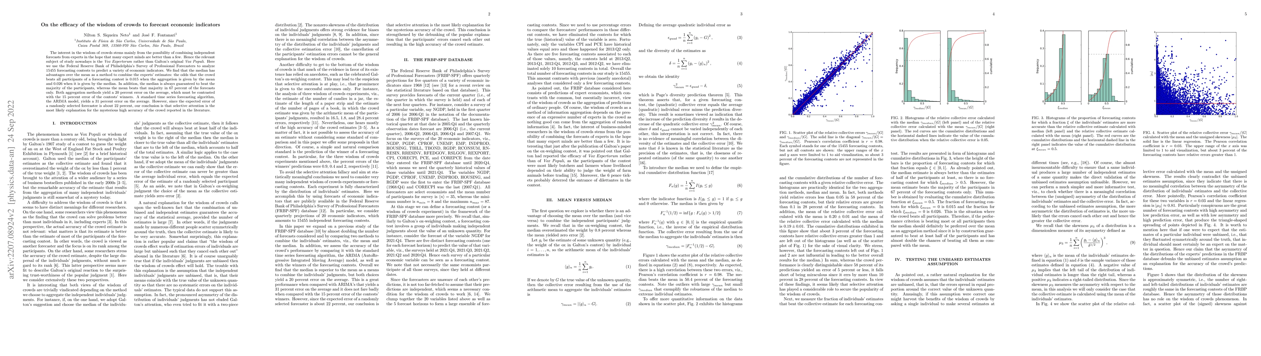 Thumbnail for On the efficacy of the wisdom of crowds to forecast economic indicators