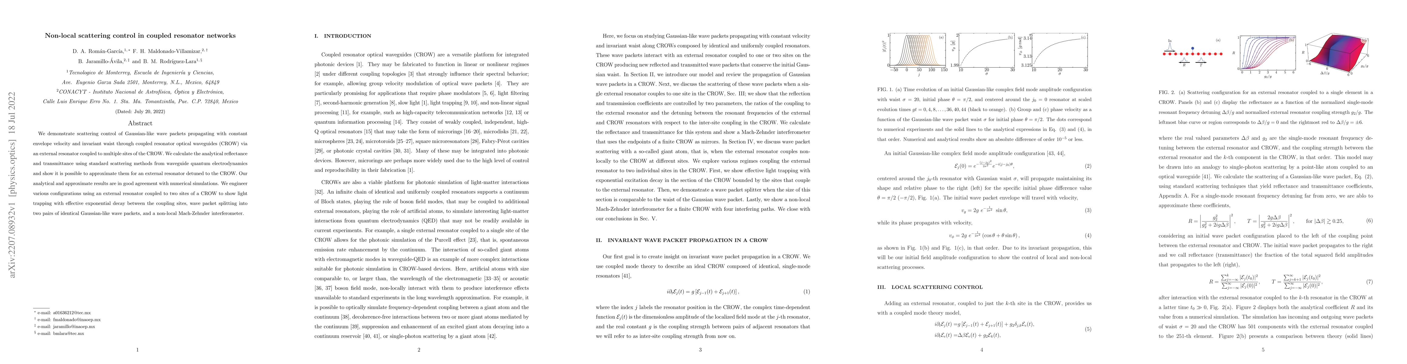 Thumbnail for Non-local scattering control in coupled resonator networks