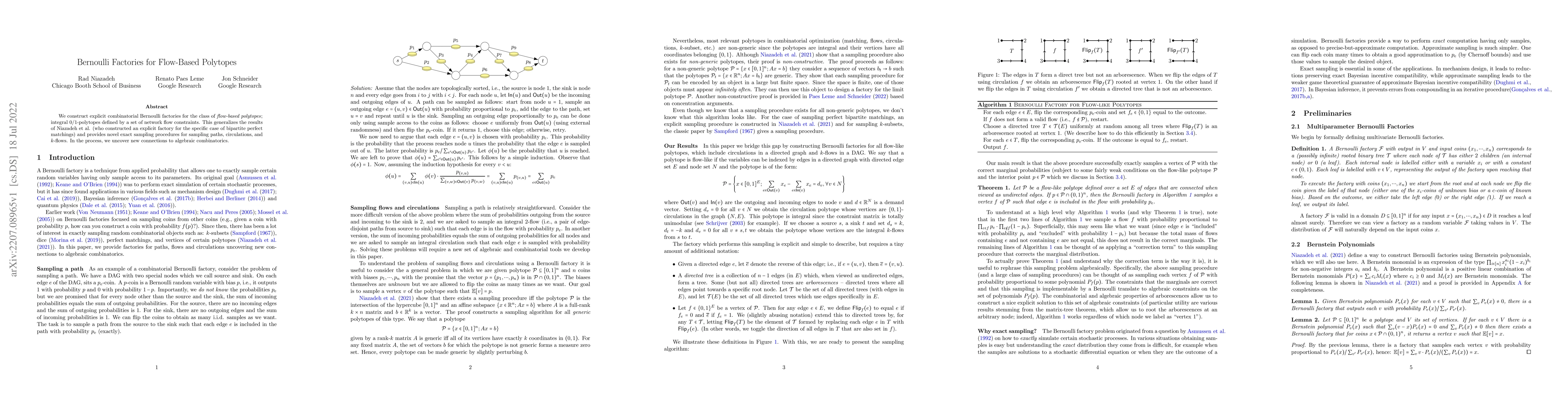 Thumbnail for Bernoulli Factories for Flow-Based Polytopes