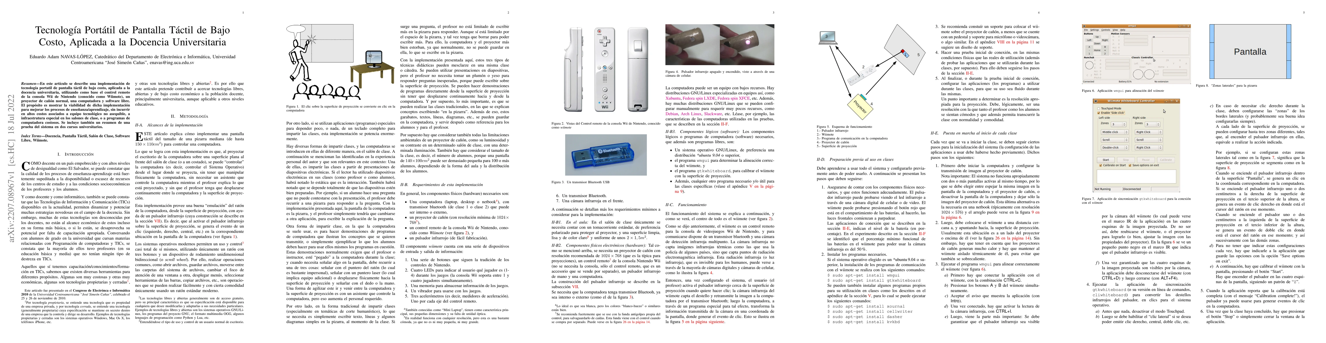 Thumbnail for Low Cost Portable Touch Screen Technology Applied to University Teaching