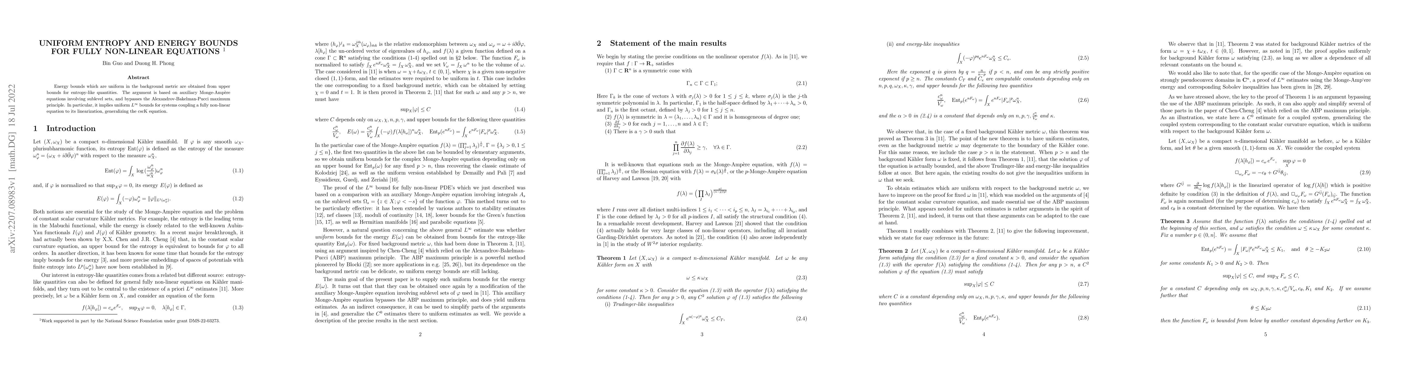 Thumbnail for Uniform entropy and energy bounds for fully non-linear equations