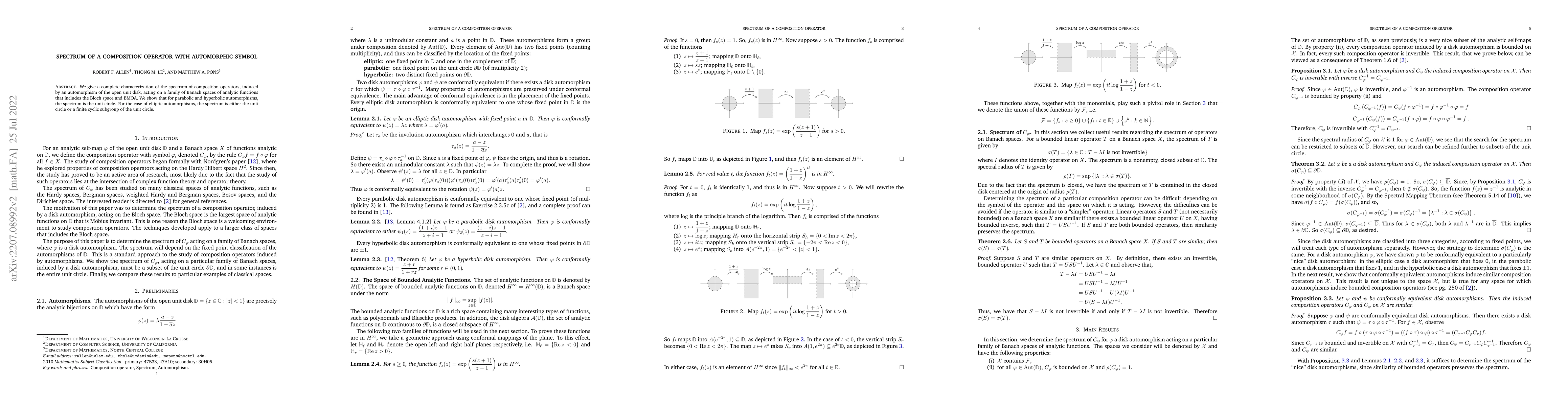 Thumbnail for Spectrum of a composition operator with automorphic symbol