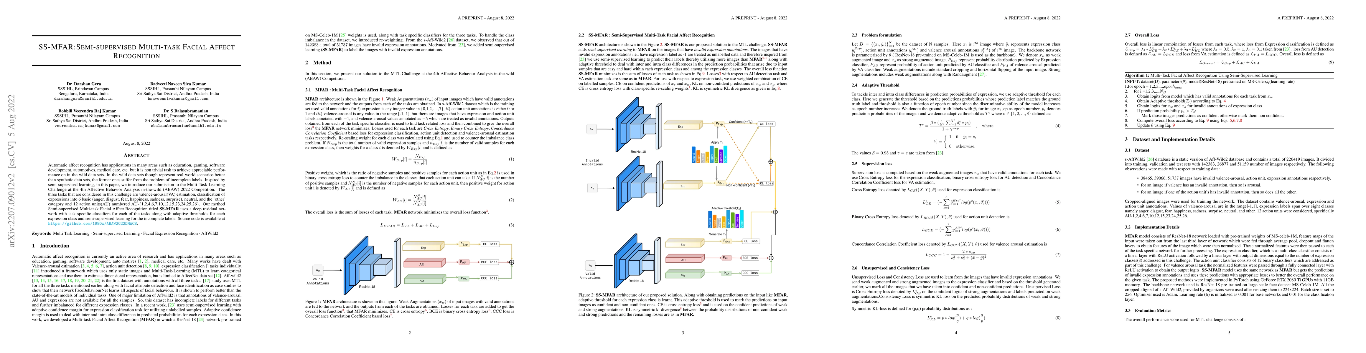 Thumbnail for SS-MFAR : Semi-supervised Multi-task Facial Affect Recognition