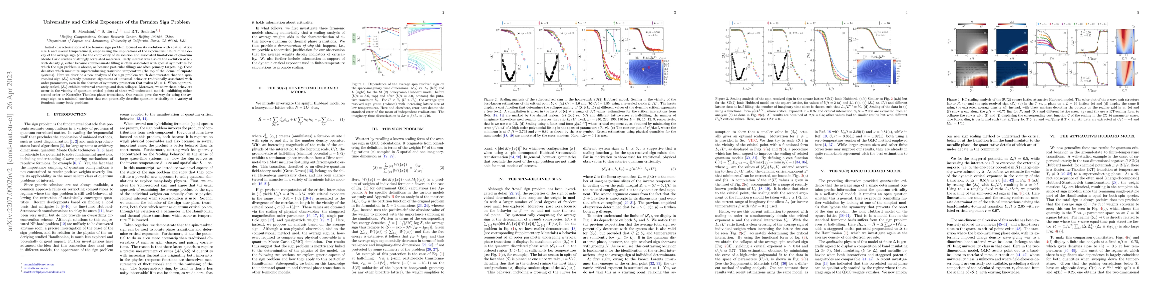 Thumbnail for Universality and Critical Exponents of the Fermion Sign Problem