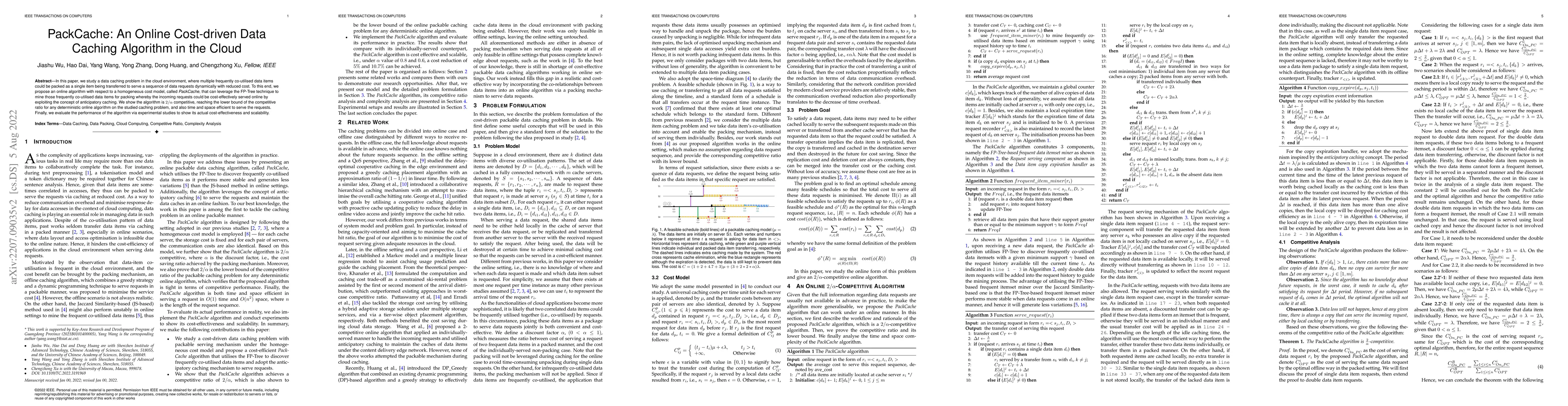 Thumbnail for PackCache: An Online Cost-driven Data Caching Algorithm in the Cloud