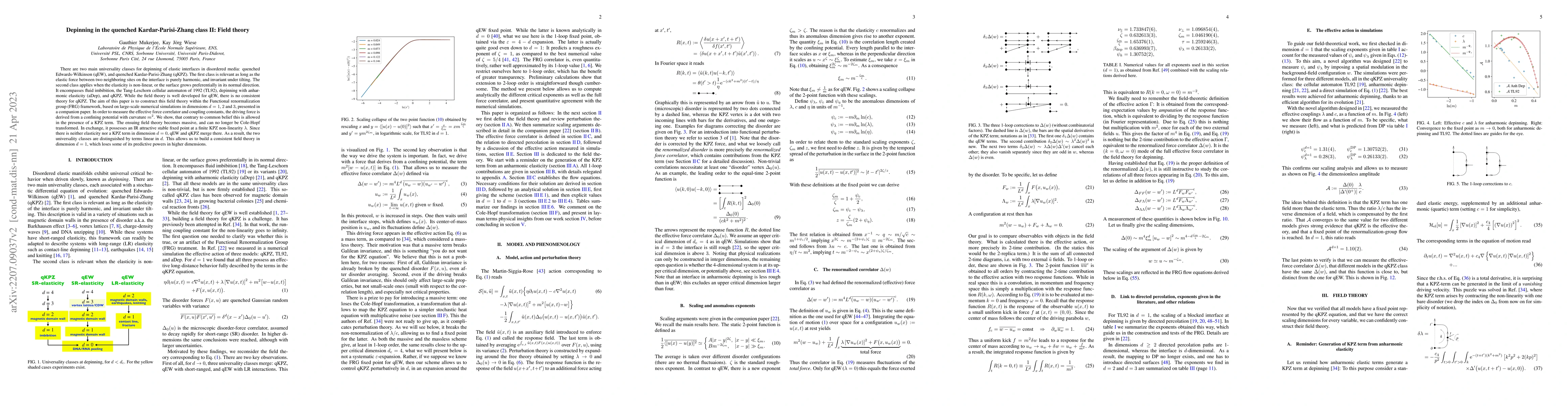 Thumbnail for Depinning in the quenched Kardar-Parisi-Zhang class II: Field theory