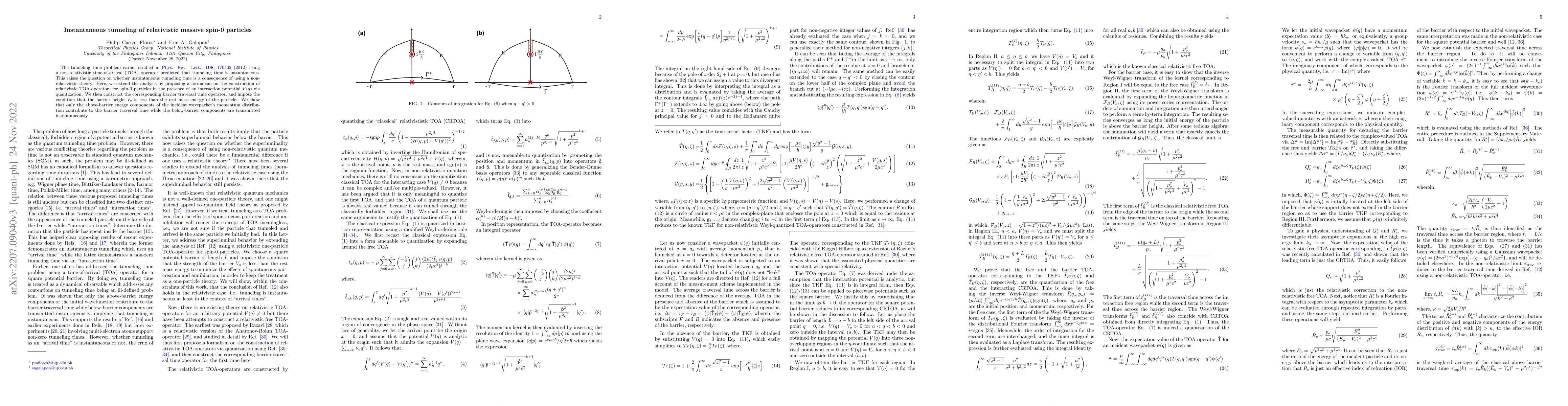 Thumbnail for Instantaneous tunneling of relativistic massive spin-0 particles