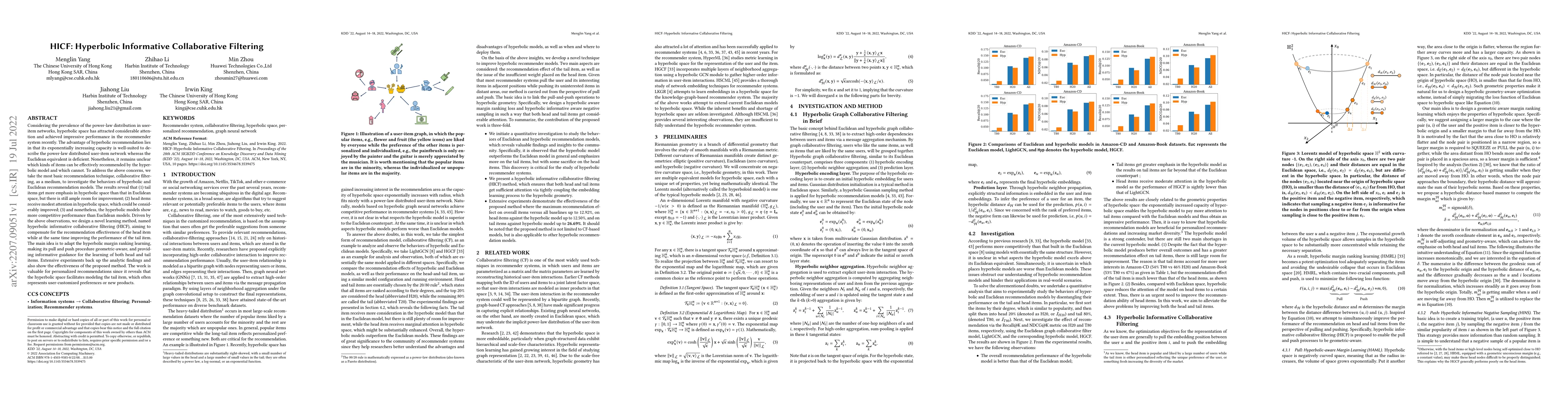 Thumbnail for HICF: Hyperbolic Informative Collaborative Filtering