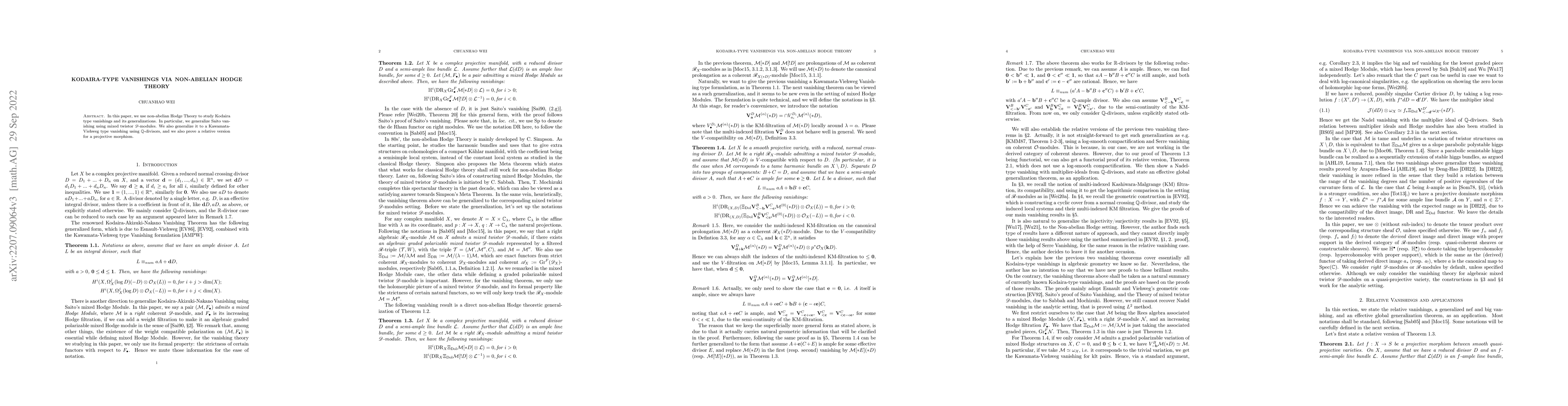 Thumbnail for Kodaira-type Vanishings via Non-abelian Hodge Theory