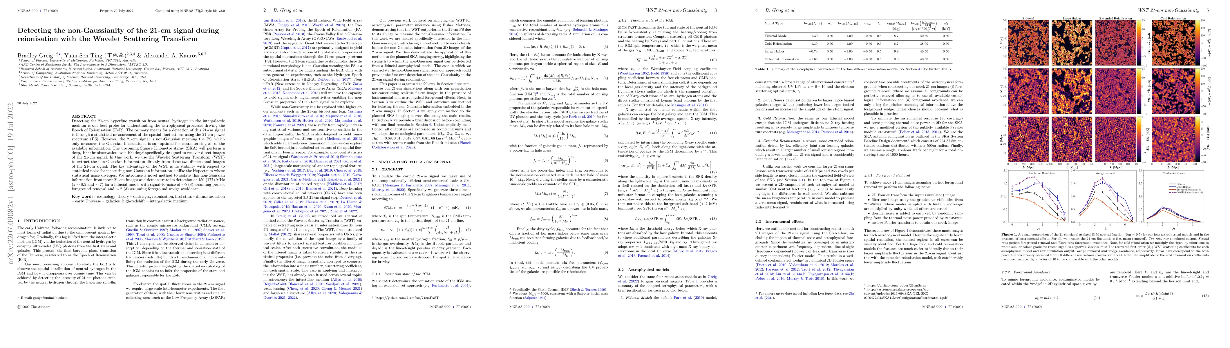 Thumbnail for Detecting the non-Gaussianity of the 21-cm signal during reionisation
  with the Wavelet Scattering Transform