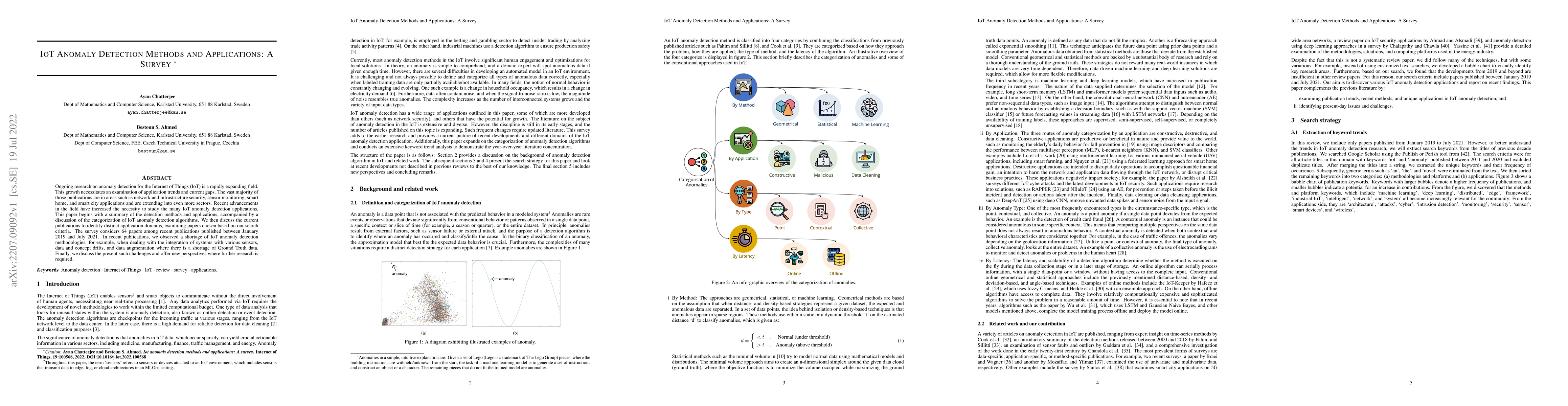 Thumbnail for IoT Anomaly Detection Methods and Applications: A Survey