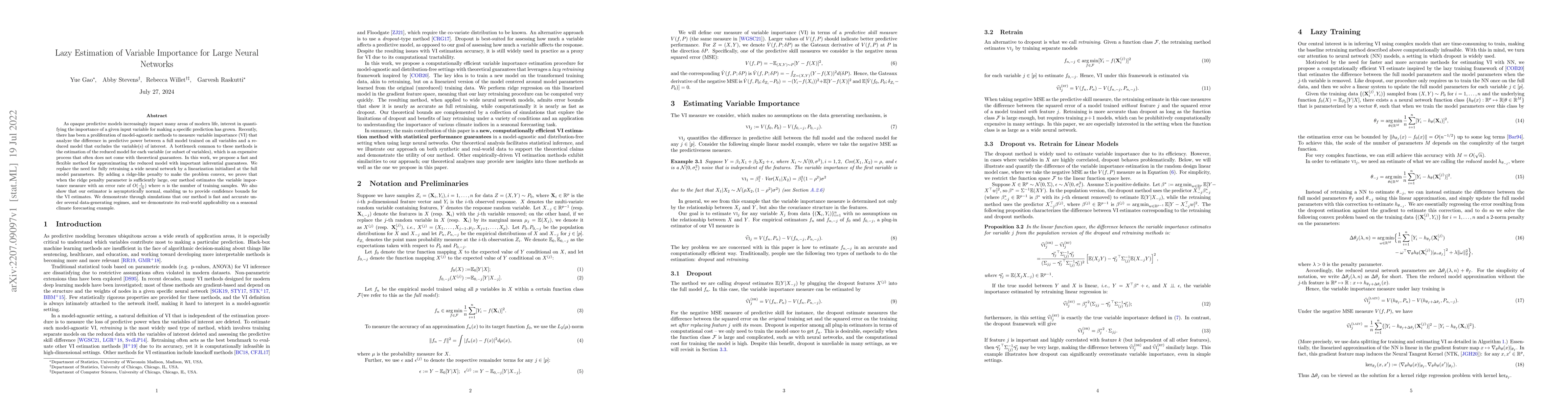 Thumbnail for Lazy Estimation of Variable Importance for Large Neural Networks