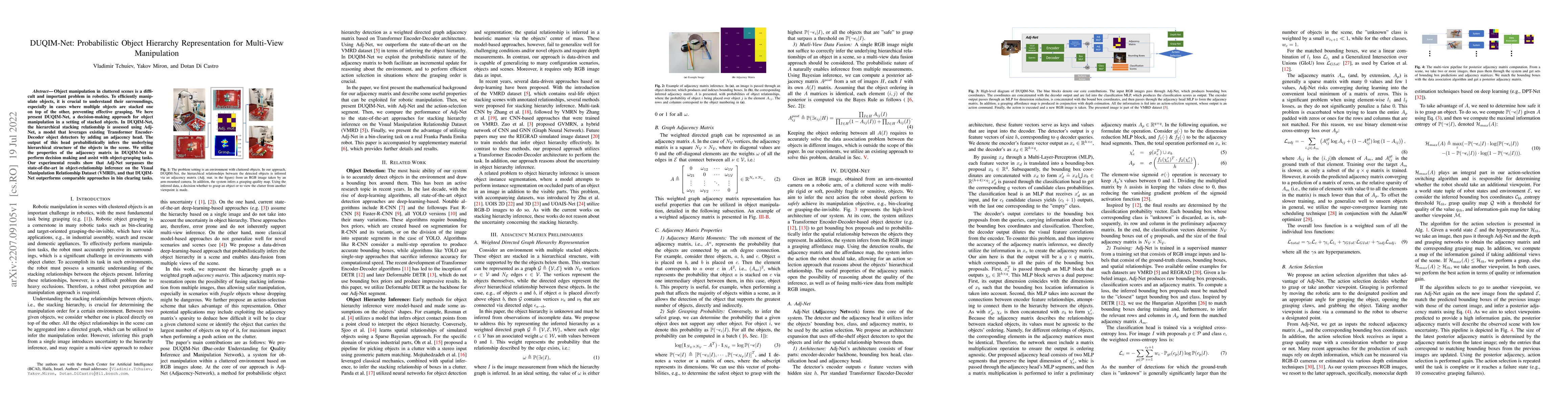 Thumbnail for DUQIM-Net: Probabilistic Object Hierarchy Representation for Multi-View
  Manipulation
