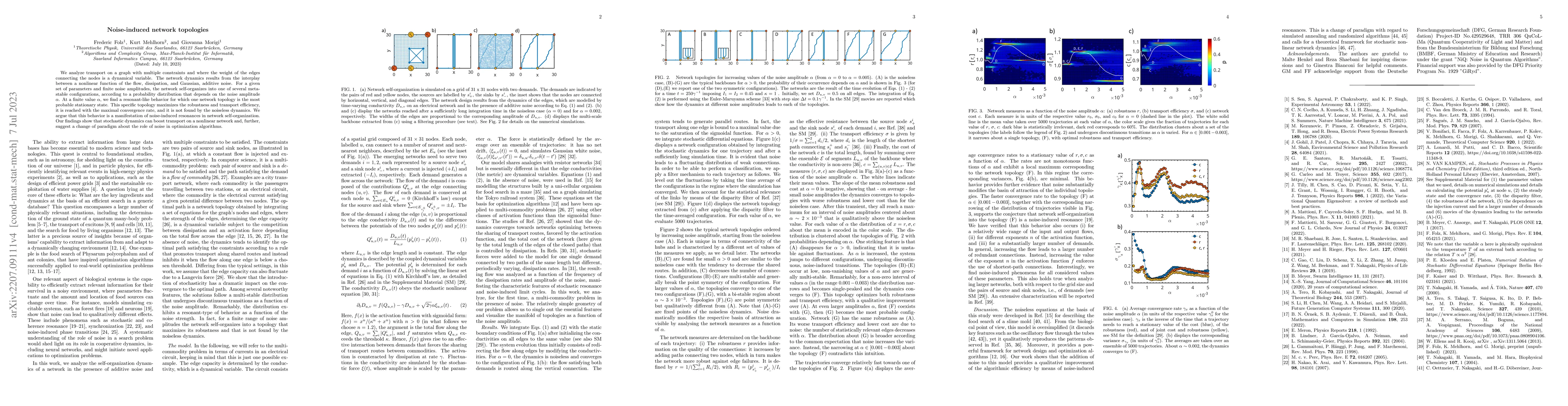 Thumbnail for Noise-induced network topologies
