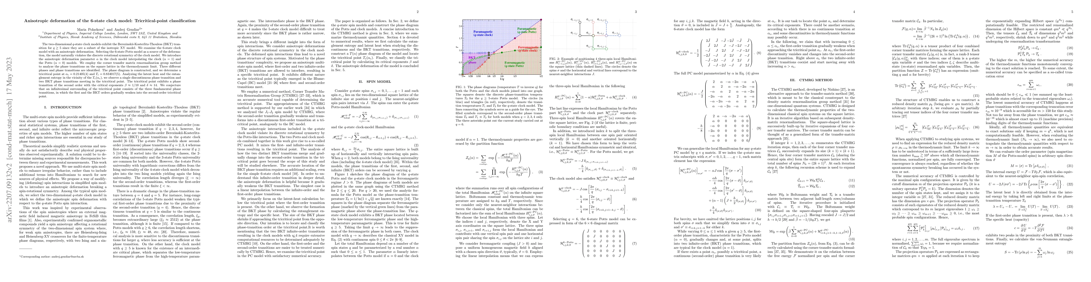 Thumbnail for Anisotropic deformation of the 6-state clock model: Tricritical-point
  classification