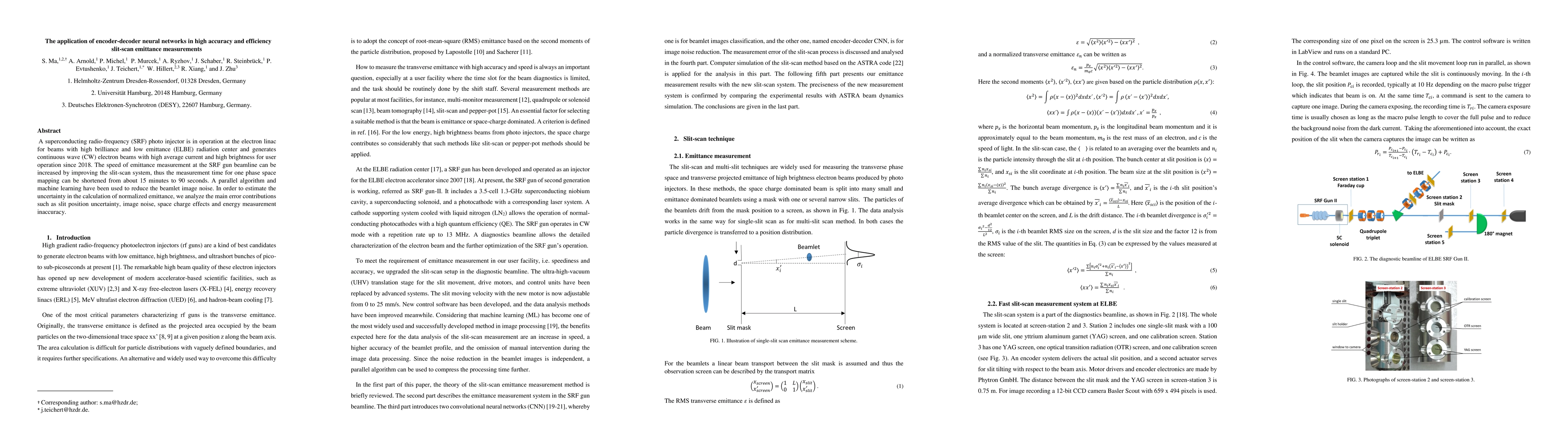Thumbnail for The application of encoder-decoder neural networks in high accuracy and
  efficiency slit-scan emittance measurements