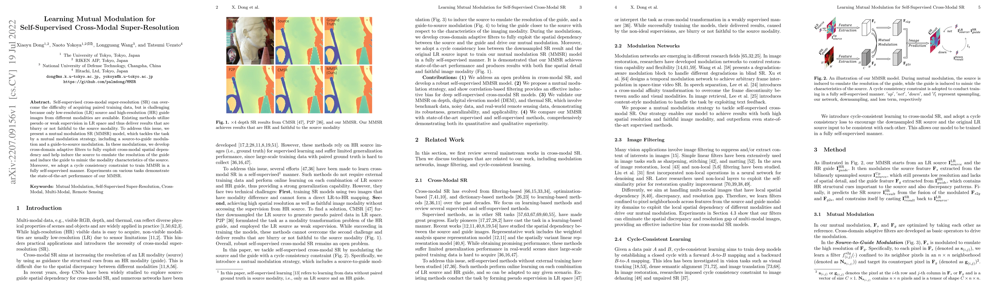 Thumbnail for Learning Mutual Modulation for Self-Supervised Cross-Modal
  Super-Resolution