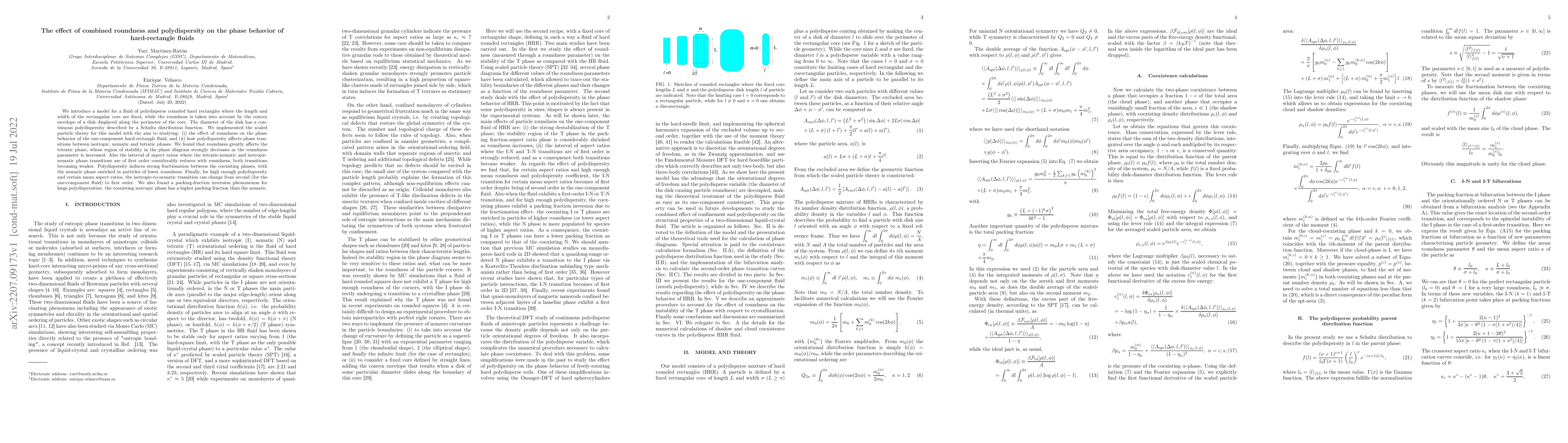 Thumbnail for The effect of combined roundness and polydispersity on the phase
  behavior of hard-rectangle fluids