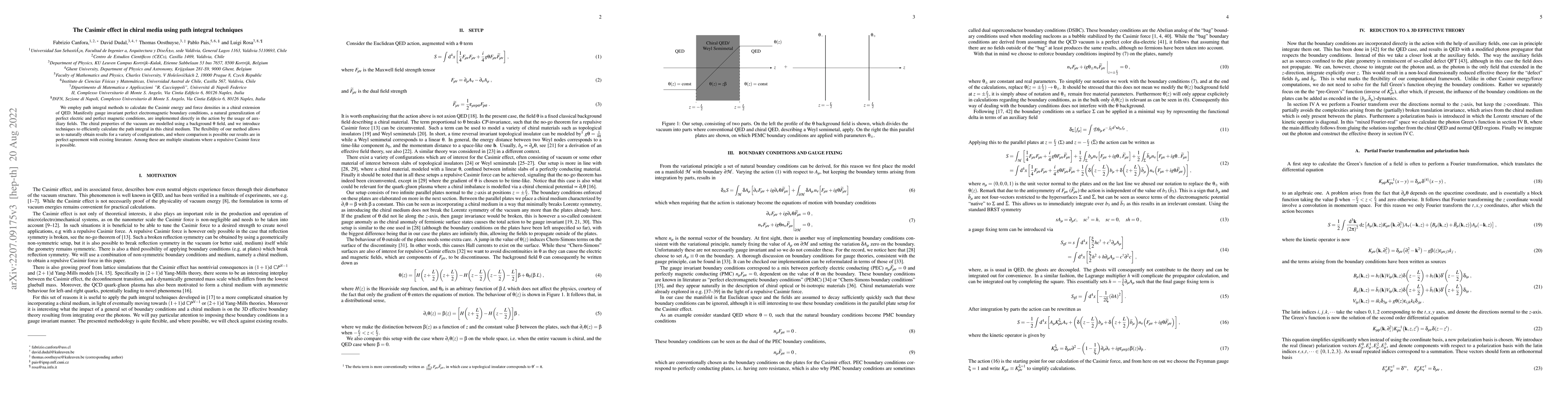 Thumbnail for The Casimir effect in chiral media using path integral techniques