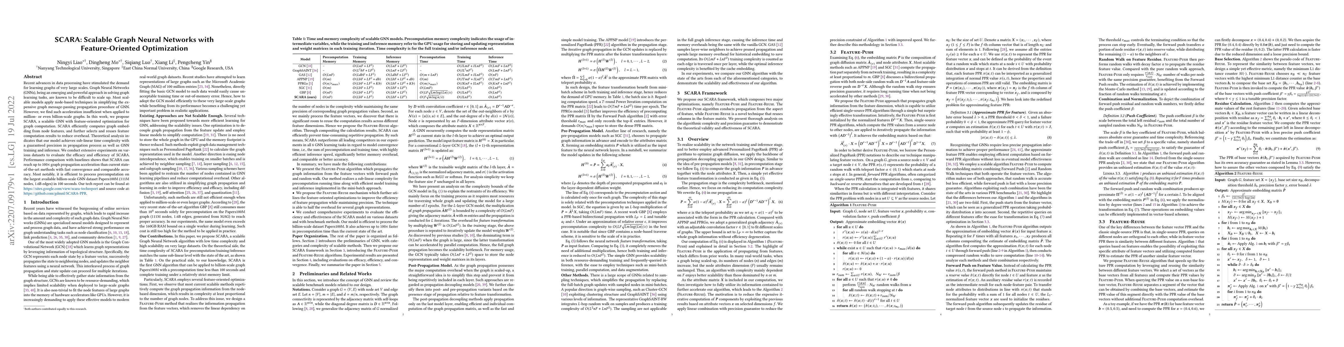 Thumbnail for SCARA: Scalable Graph Neural Networks with Feature-Oriented Optimization