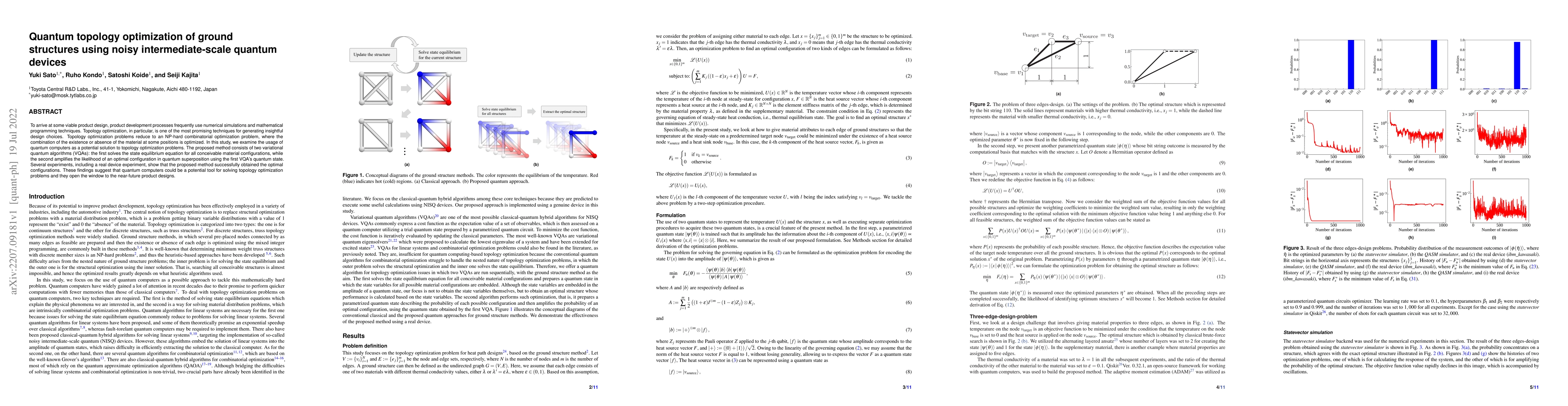 Thumbnail for Quantum topology optimization of ground structures using noisy
  intermediate-scale quantum devices