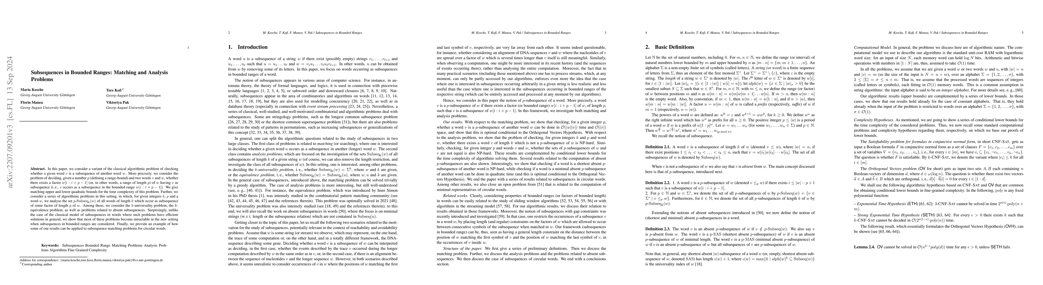 Thumbnail for Subsequences in Bounded Ranges: Matching and Analysis Problems