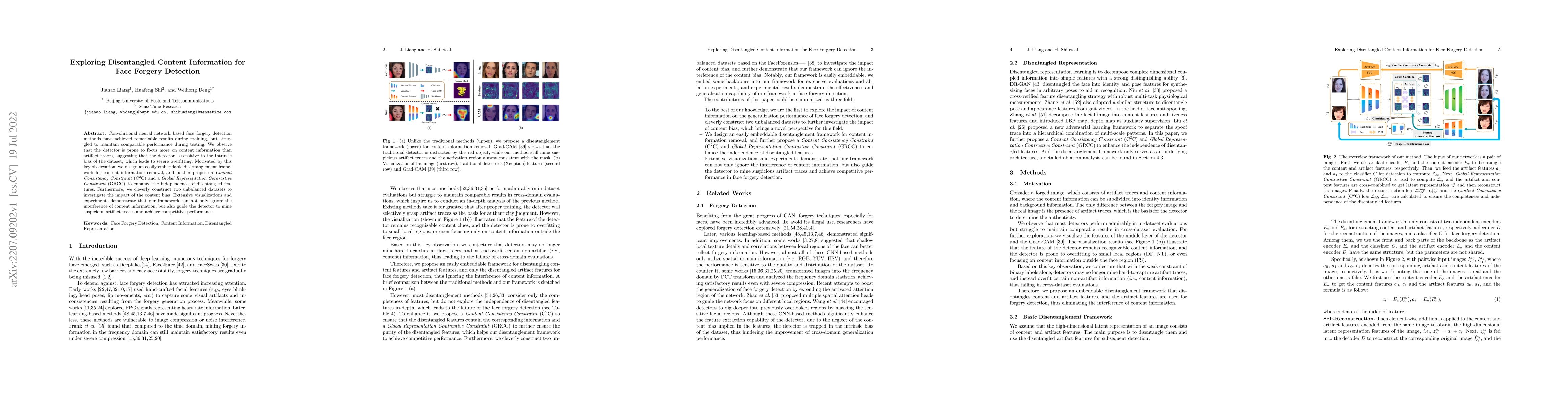 Thumbnail for Exploring Disentangled Content Information for Face Forgery Detection