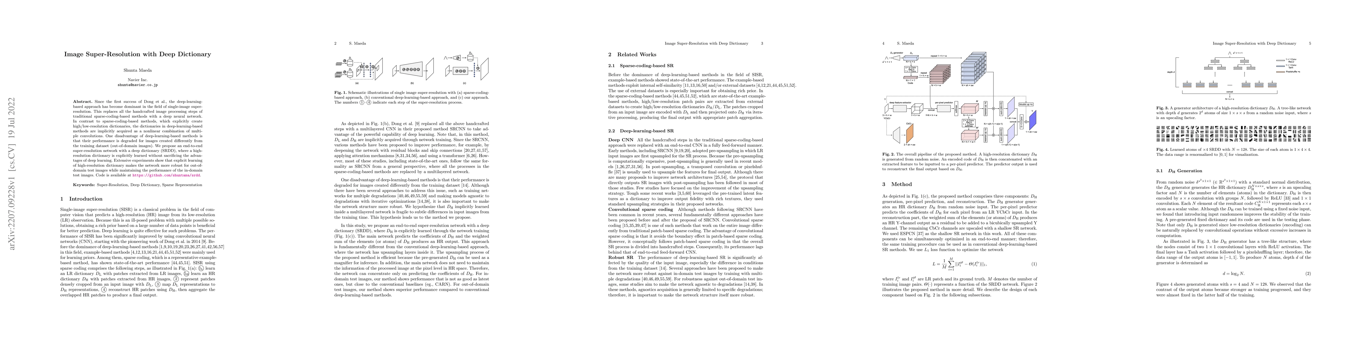 Thumbnail for Image Super-Resolution with Deep Dictionary