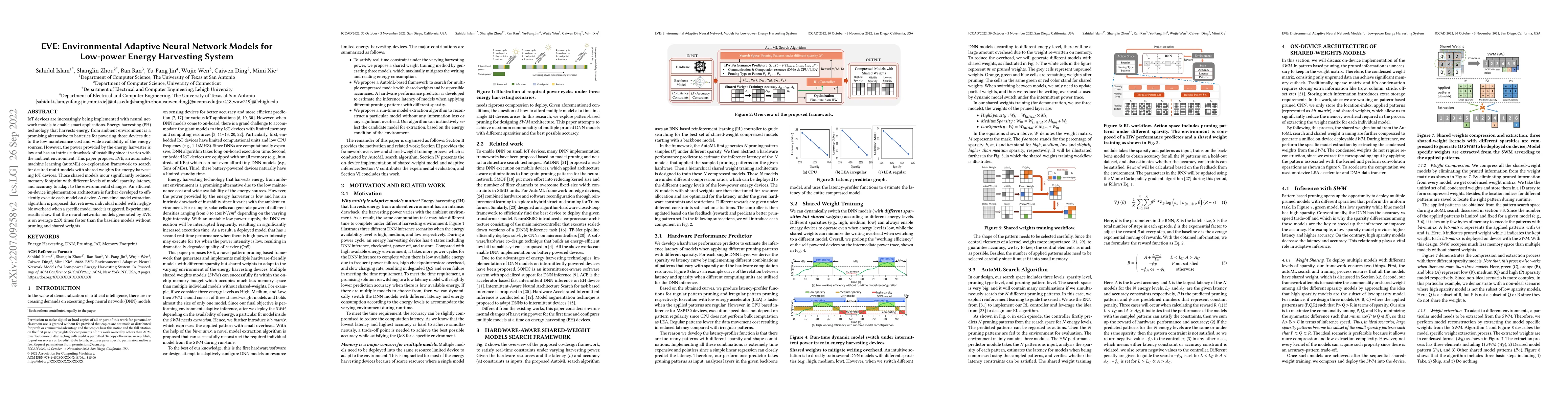 Thumbnail for EVE: Environmental Adaptive Neural Network Models for Low-power Energy
  Harvesting System