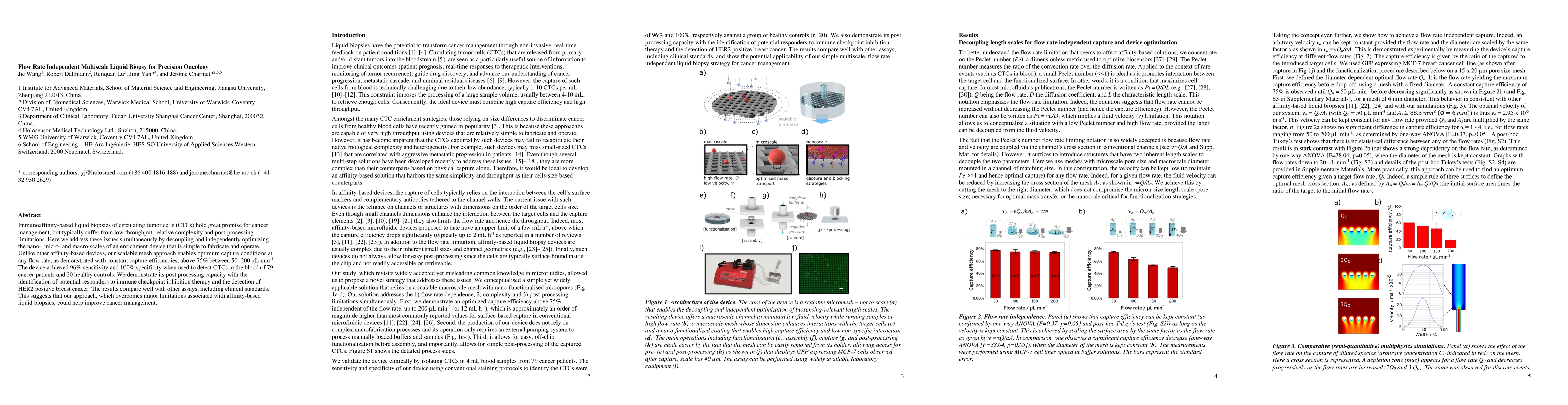 Thumbnail for Flow Rate Independent Multiscale Liquid Biopsy for Precision Oncology