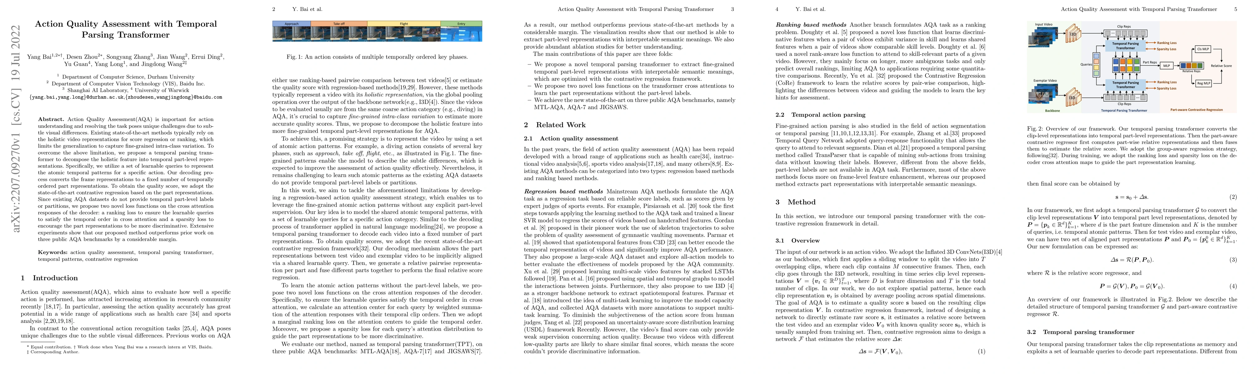 Thumbnail for Action Quality Assessment with Temporal Parsing Transformer