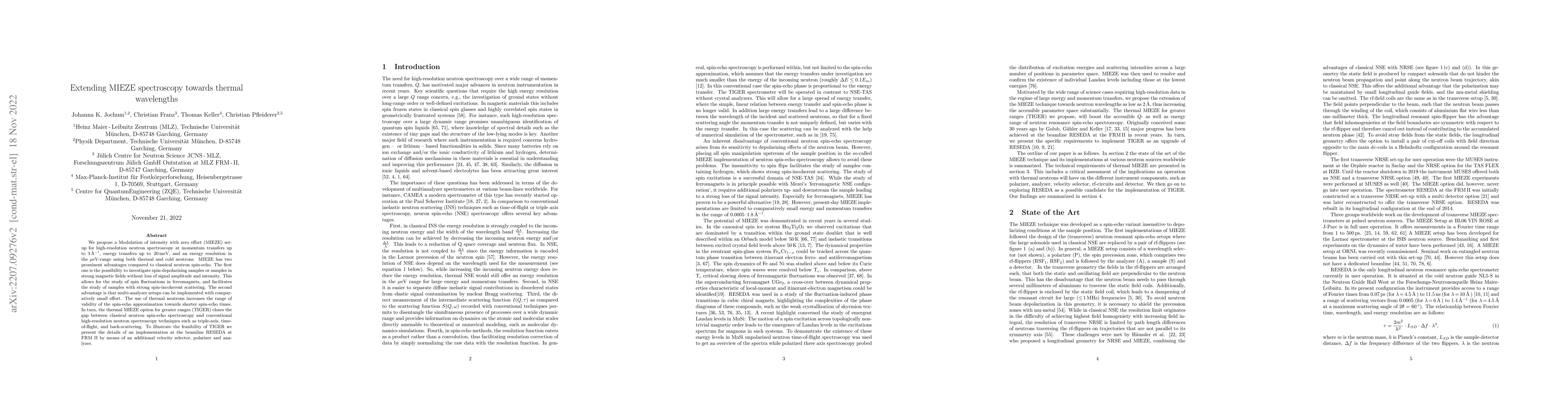 Thumbnail for Extending MIEZE spectroscopy towards thermal wavelengths