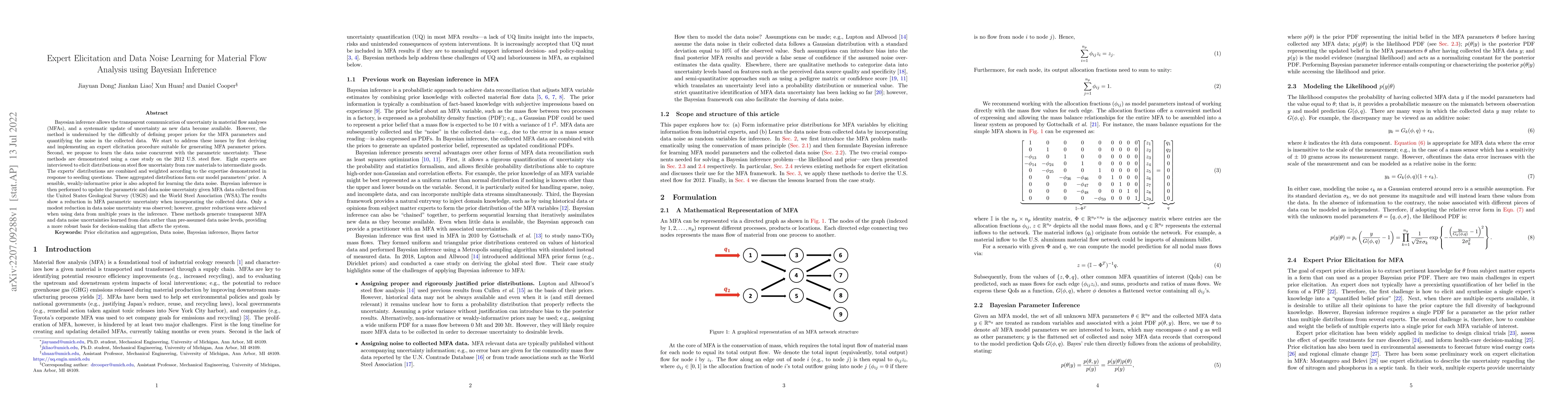 Thumbnail for Expert Elicitation and Data Noise Learning for Material Flow Analysis
  using Bayesian Inference
