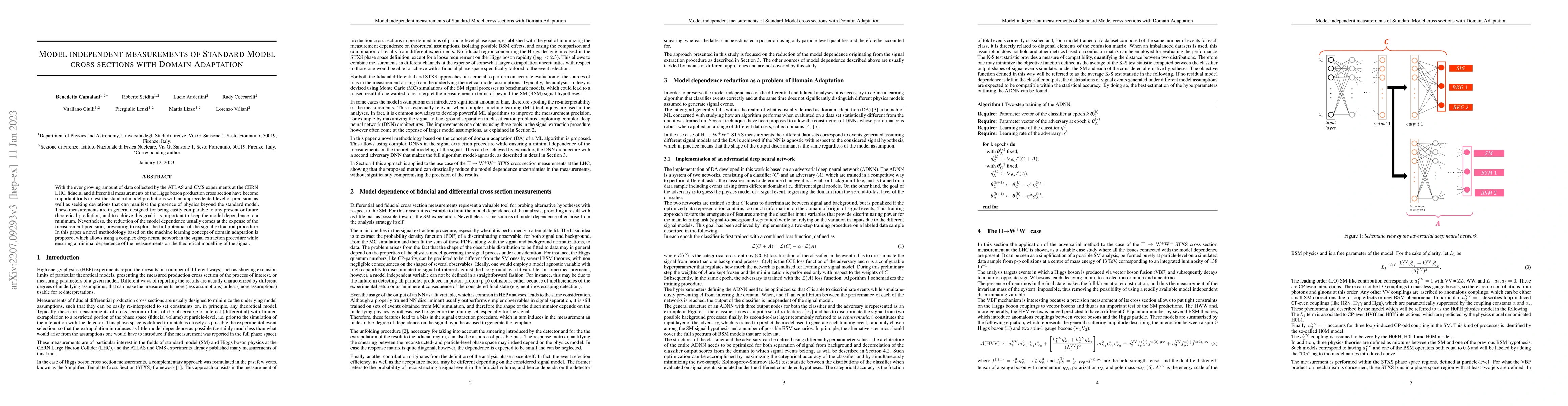 Thumbnail for Model independent measurements of Standard Model cross sections with
  Domain Adaptation