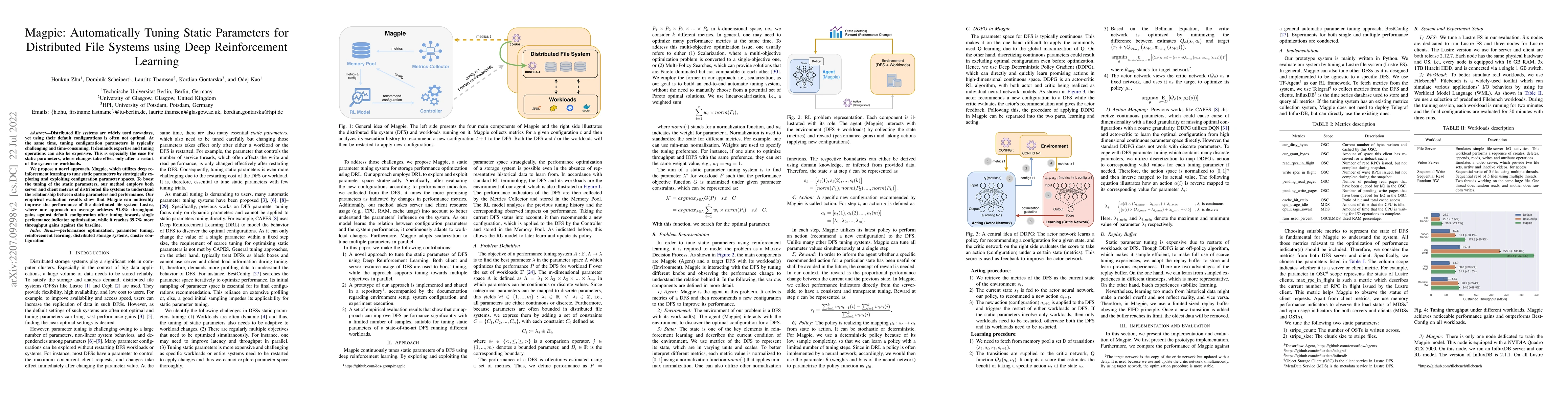 Thumbnail for Magpie: Automatically Tuning Static Parameters for Distributed File
  Systems using Deep Reinforcement Learning